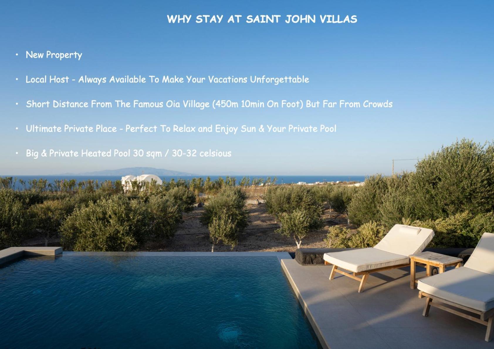 Saint John Oia-Villas With Private Heated Pool Eksteriør bilde